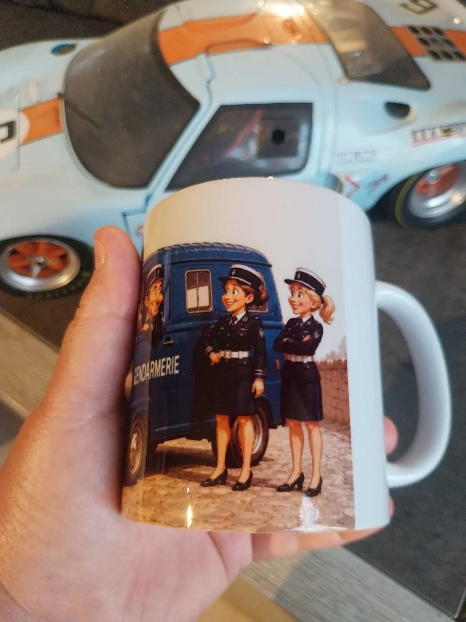 Humorous mug for gendarmerie courier, protection, profession – photo 5